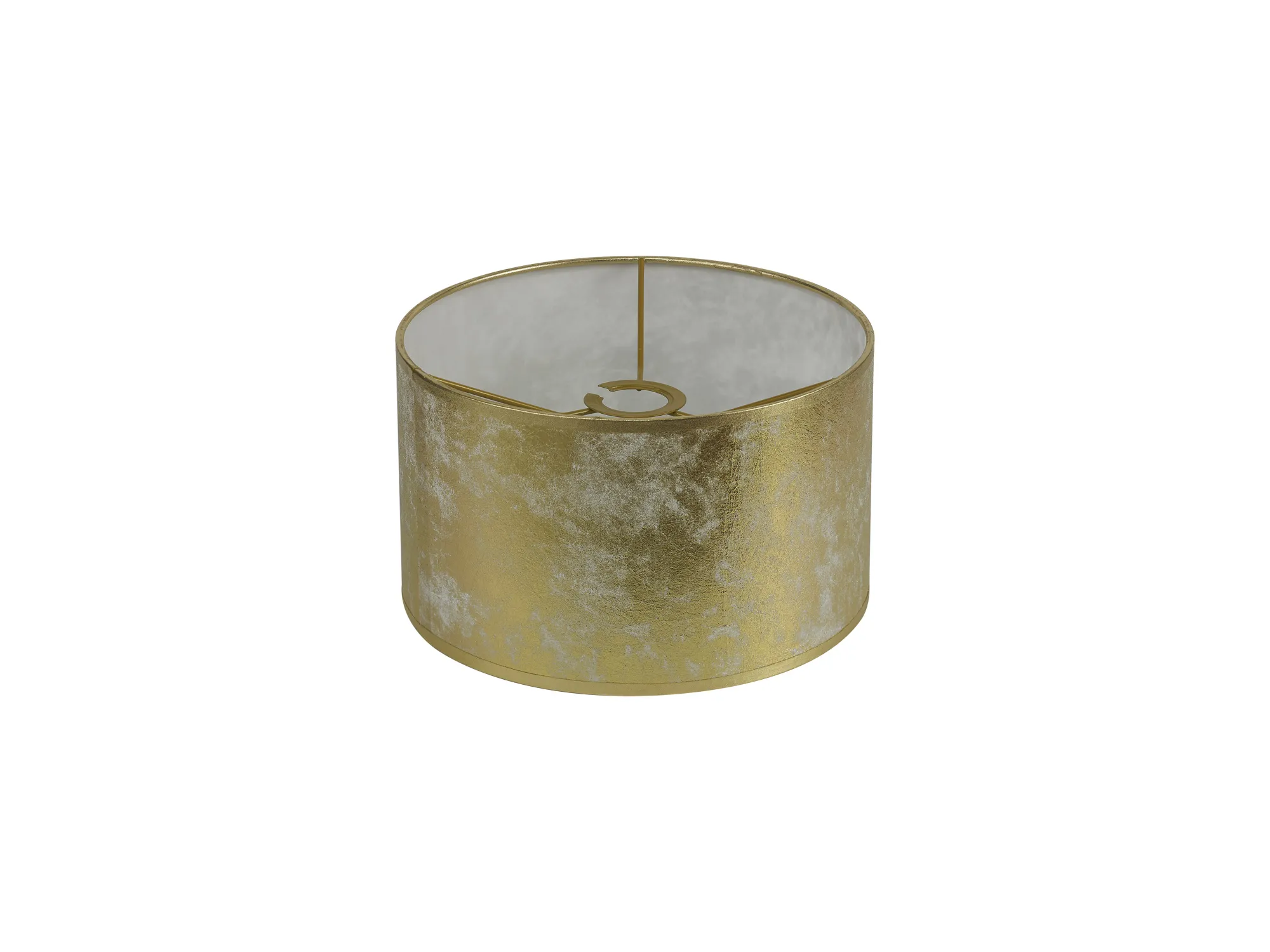 D0583  Sigma Cylinder 30cm Shade Gold Leaf, White